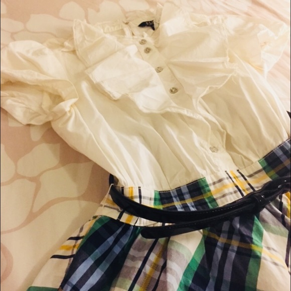 Cute Green Plaid Dress - Picture 1 of 4